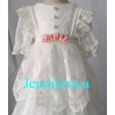 formal baby wear Christening Dress. Baptism Gown, First Communion Dress flower girl dress, Baptism Dress, Baptism Gown C015