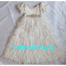 formal baby wear Christening Dress. Baptism Gown, First Communion Dress flower girl dress, Baptism Dress, Baptism Gown C018