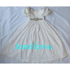 formal baby wear Christening Dress. Baptism Gown, First Communion Dress flower girl dress, Baptism Dress, Baptism Gown C027
