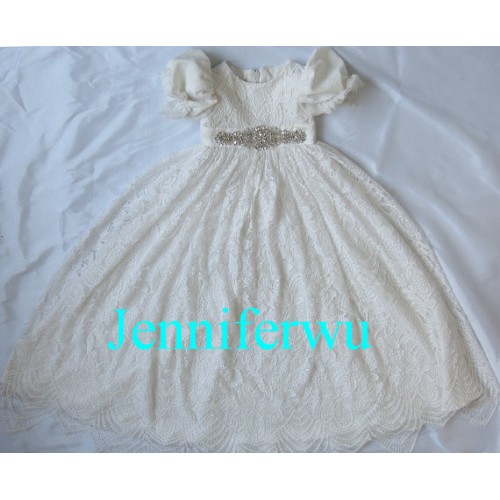 formal baby wear Christening Dress. Baptism Gown, First Communion Dress flower girl dress, Baptism Dress, Baptism Gown C027