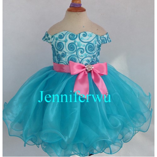 Infant/toddler/baby/children/kids Girl's glitz Pageant evening/prom Dress/clothing  EB1217-1