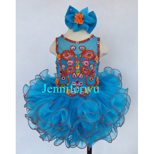 Infant/toddler/baby/children/kids Girl's glitz Pageant evening/prom Dress/clothing  EB205-5