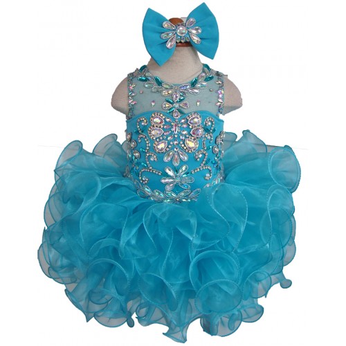 15 color available --Infant/toddler/baby/children/kids Girl's  glitz pageant  Dress/clothing  EB205B