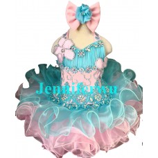 Infant/toddler/baby/children/kids glitz Girl's Pageant Dress/clothing  for birthday,christmas,bridal,gift, 1~6T G001AQ