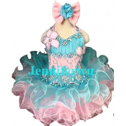 Infant/toddler/baby/children/kids glitz Girl's Pageant Dress/clothing  for birthday,christmas,bridal,gift, 1~6T G001AQ