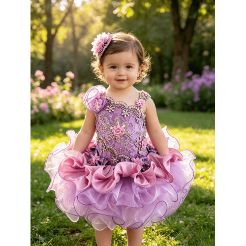 Infant/toddler/baby/children/kids Girl's glitz Pageant evening/prom Dress/clothing  G003PP