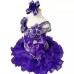  2 pieces Infant/toddler/baby/children/kids Girl's  glitz pageant  lace Dress/clothingG005-Purple