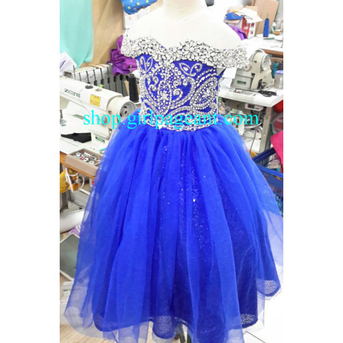 Infant/toddler/baby/children/kids Girl's glitz Pageant evening/prom Dress/clothing 1-7T G006