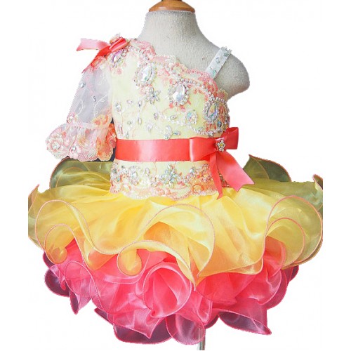 Infant/toddler/baby/children/kids Girl's glitz Pageant evening/prom Dress/clothing  G008-2