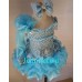 one detachble sleeve--Infant/toddler/baby/children/kids Girl's glitz Pageant evening/prom Dress/clothing 1~7T G011