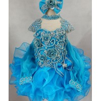15 color available --Infant/toddler/baby/children/kids Girl's  glitz pageant  Dress/clothingG013