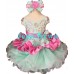 Infant/toddler/baby/children/kids Girl's  glitz pageant  Dress/clothing  G015NC with removble shoulder bow