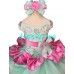 Infant/toddler/baby/children/kids Girl's  glitz pageant  Dress/clothing  G015NC with removble shoulder bow