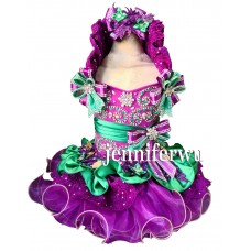 Infant/toddler/baby/children/kids Girl's Pageant evening/prom Dress/clothing 1-6T G015 PURPLE