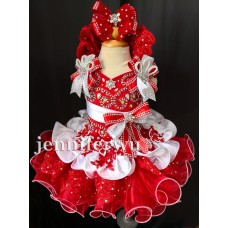 Infant/toddler/baby/children/kids Girl's Pageant evening/prom Dress/clothing 1-6T G015 RED