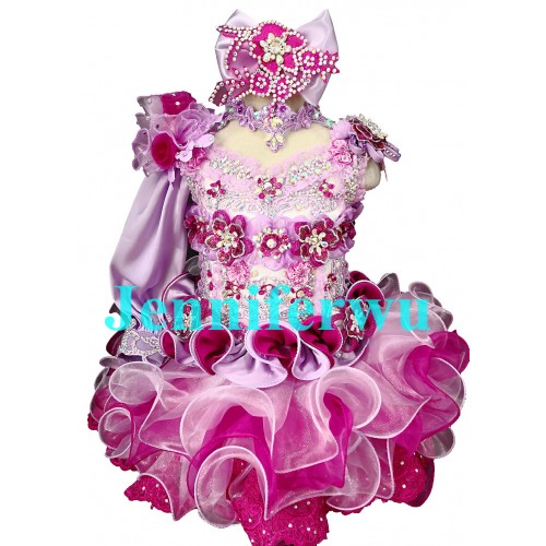 High glitz national level Infant/toddler/baby/children/kids Girl's  pageant  Dress/clothingG016A