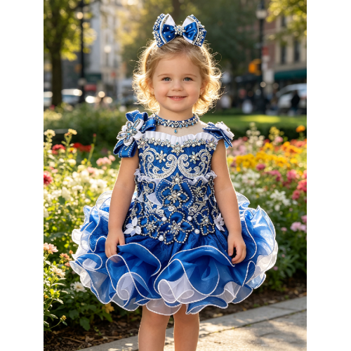 Infant/toddler/baby/children/kids Girl's glitz Pageant evening/prom Dress/clothing 1-6T G016RY