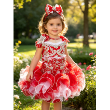 High glitz Infant/toddler/baby/children/kids Girl's  pageant  Dress/clothingG016RED