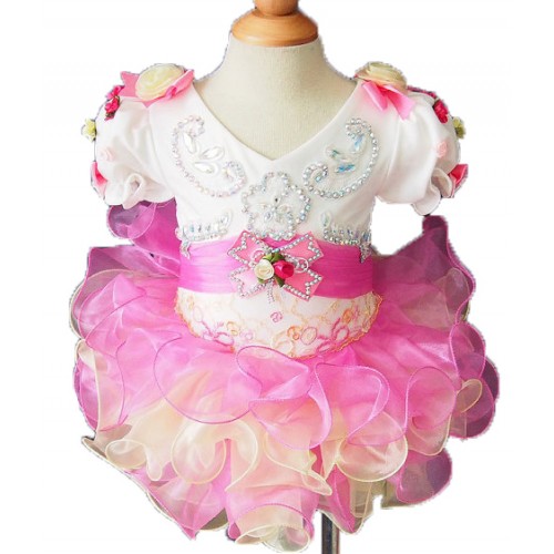 Infant/toddler/baby/children/kids Girl's glitz Pageant evening/prom Dress/clothing  G033-1