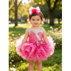  Infant/toddler/baby/children/kids Girl's  glitz pageant  lace Dress/clothingG037DP