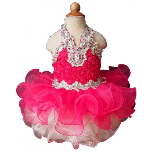 Infant/toddler/baby/children/kids Girl's Pageant evening/prom semi glitz Dress  G040