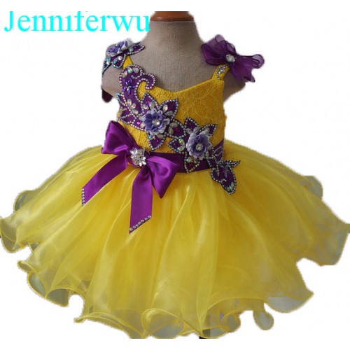 Infant/toddler/baby/children/kids Girl's glitz Pageant evening/prom Dress/clothing  G079B