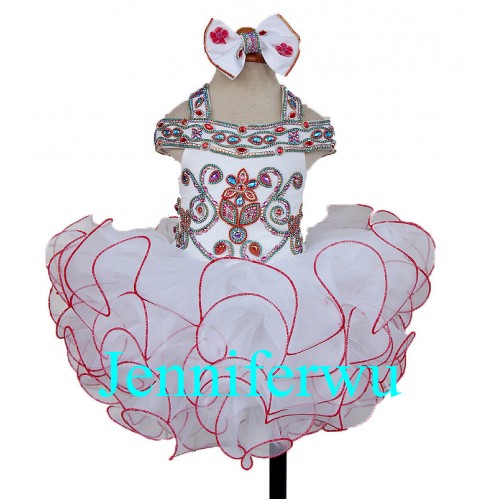 Infant/toddler/baby/children/kids Girl's glitz Pageant evening/prom Dress/clothing 1~6T G081K