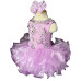 high glitz glittering rhinestone and bugle beads beaded Infant/toddler/baby/children/kids/ pageant and formal  DressG090lilac