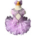 high glitz glittering rhinestone and bugle beads beaded Infant/toddler/baby/children/kids/ pageant and formal  DressG090lilac