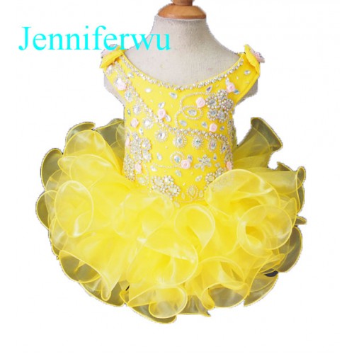 Infant/toddler/baby/children/kids Girl's glitz Pageant evening/prom Dress/clothing  G091-1