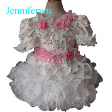 Infant/toddler/baby/children/kids Girl's glitz Pageant evening/prom Dress/clothing 1-6T G098