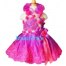 Infant/toddler/baby/children/kids Girl's glitz Pageant evening/prom Dress/clothing  G099-5