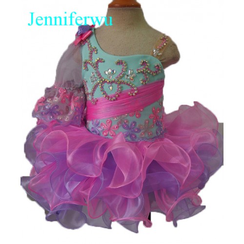 Infant/toddler/baby/children/kids Girl's glitz Pageant evening/prom Dress/clothing 1-6T G106-11