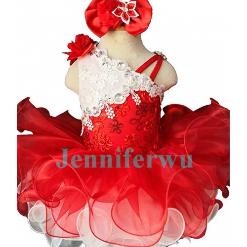 Infant/toddler/baby/children/kids Girl's Pageant evening/prom Dress/clothing 1-6T G124RED