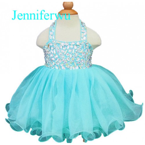 Infant/toddler/baby/children/kids Girl's glitz Pageant evening/prom Dress/clothing 1-6T G128C