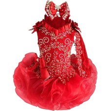 15 color available--Infant/toddler/baby/children/kids Girl's glitz Pageant evening/prom Dress/clothing  G150RED