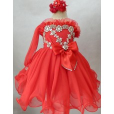 15 color available--Infant/toddler/baby/children/kids Girl's glitz Pageant evening/prom Dress/clothing  G180A