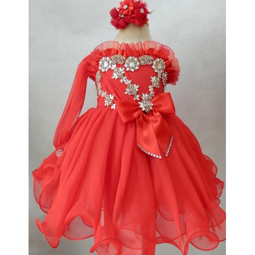 15 color available--Infant/toddler/baby/children/kids Girl's glitz Pageant evening/prom Dress/clothing  G180A