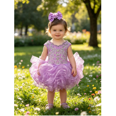 Infant/toddler/baby/children/kids Girl's glitz Pageant evening/prom Dress/clothing G188lilac Infant/toddler/baby/children/kids Girl's glitz Pageant evening/prom Dress/clothing G188lilac