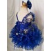  2 pieces Infant/toddler/baby/children/kids Girl's  glitz pageant  lace Dress/clothingG198-ROYALBLUE