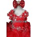  2 pieces Infant/toddler/baby/children/kids Girl's  glitz pageant  lace Dress/clothingG198