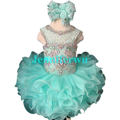 Infant/toddler/baby/children/kids Girl's glitz Pageant evening/prom Dress/clothing  G204A