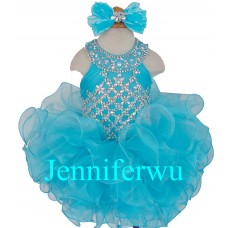 Infant/toddler/baby/children/kids Girl's glitz Pageant evening/prom Dress/clothing 1-6T G215