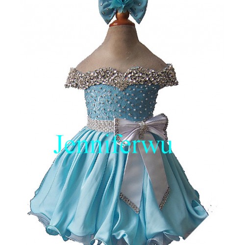 Infant/toddler/baby/children/kids Girl's glitz Pageant evening/prom Dress/clothing  G217