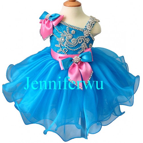 Infant/toddler/baby/children/kids Girl's glitz Pageant evening/prom Dress/clothing  G218A