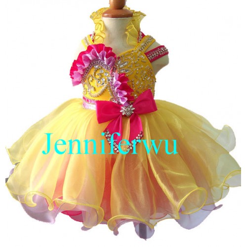 Infant/toddler/baby/children/kids Girl's glitz Pageant evening/prom Dress/clothing  G219A