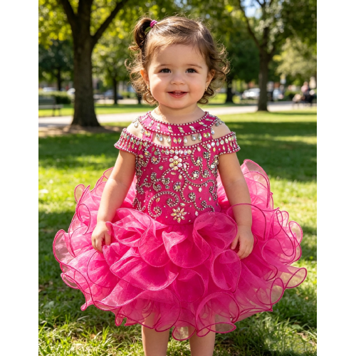 Infant/toddler/baby/children/kids Girl's glitz Pageant evening/prom Dress/clothing  G225NP