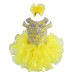 Infant/toddler/baby/children/kids Girl's glitz Pageant evening/prom Dress/clothing  G225Yellow