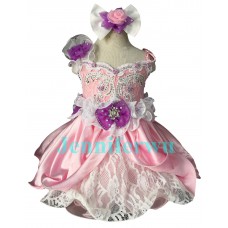 Infant/toddler/baby/children/kids Girl's semi glitz Pageant evening/prom Dress/clothing  G255PL