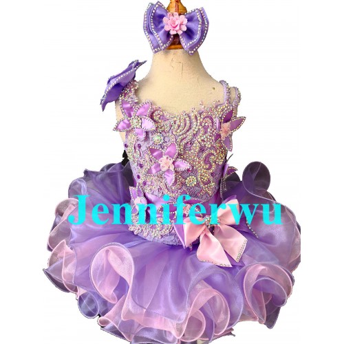 2 pieces Infant/toddler/baby/children/kids Girl's glitz Pageant evening/prom Dress/clothing  G269A